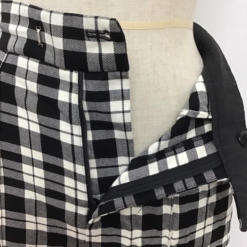 スライ SLY パンツ スラックス 030EAR31-1960 COLOR PLAID FLARE 1 チェック 白 / ホワイト / X 黒 / ブラック /  レディース USED 古着 中古 10108483