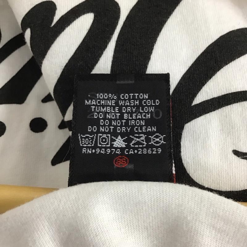 ステューシー STUSSY カットソー 半袖 タンクトップ ノースリーブカットソー クルーネック L ロゴ、文字 白 / ホワイト /  メンズ USED 古着 中古 10133108