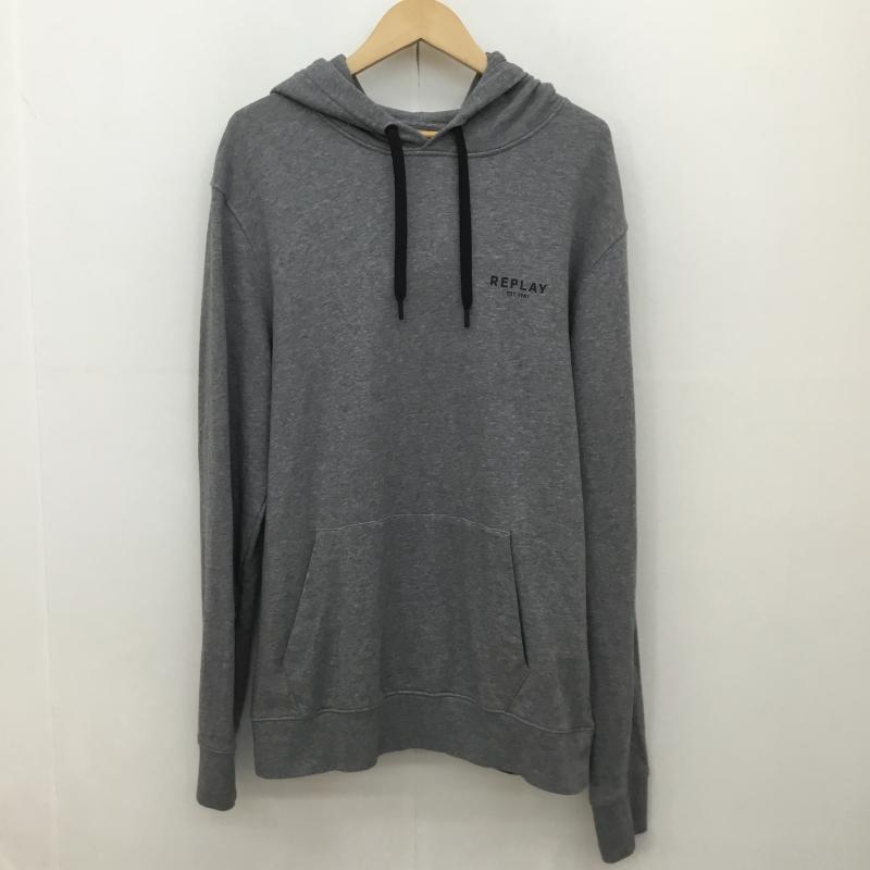 リプレイ REPLAY パーカー 長袖 REPLAY パーカー　M6222.000.F22890P XL ロゴ、文字 灰 / グレー /  メンズ USED 古着 中古 10120879