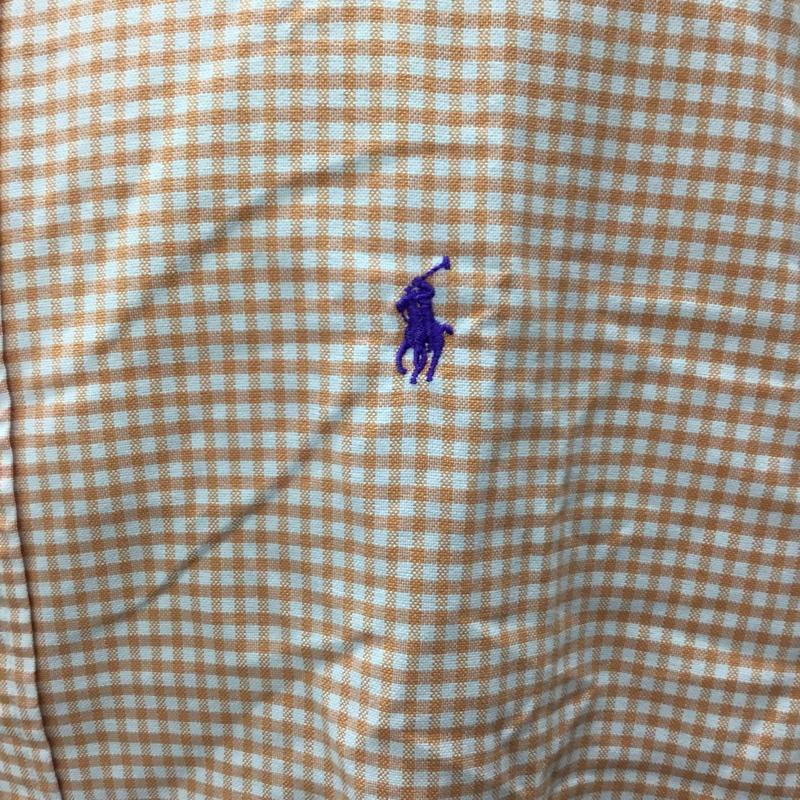 ラルフローレン RALPHLAUREN シャツ、ブラウス 半袖 半袖シャツ カラーシャツ 半袖カットソー チェックシャツ XXL チェック 橙 / オレンジ /  メンズ USED 古着 中古 10119728