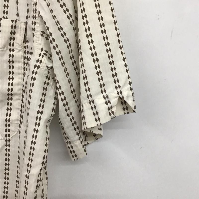 古着 USED シャツ、ブラウス 半袖 半袖シャツ プリントシャツ ポケットシャツ プリント 白 / ホワイト / X 茶 / ブラウン /  メンズ USED 古着 中古 10136238