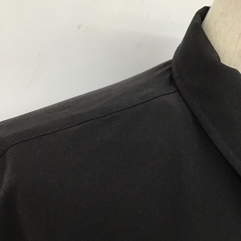 ナノユニバース nano・universe シャツ、ブラウス 半袖 668-0121001 SHELTECH レギュラーカラー M 無地 黒 / ブラック /  メンズ USED 古着 中古 10107929