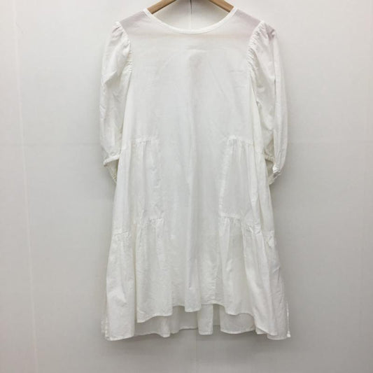 ローリーズファーム LOWRYS FARM ワンピース ひざ丈スカート FREE 無地 白 / ホワイト /  レディース USED 古着 中古 10134745
