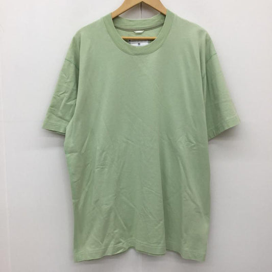 レイニングチャンプ REIGNING CHAMP Tシャツ 半袖 L ロゴ、文字 薄緑 / ライトグリーン /  メンズ USED 古着 中古 10139089