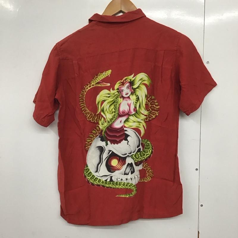ヒステリックグラマー HYSTERIC GLAMOUR シャツ、ブラウス 半袖 半袖シャツ プリントシャツ FREE プリント 赤 / レッド /  メンズ USED 古着 中古 10141505