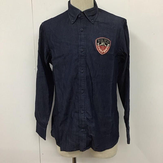 トミーヒルフィガー TOMMY HILFIGER シャツ、ブラウス 長袖 ボタンダウン ワッペン M ワンポイント インディゴ / インディゴ /  メンズ USED 古着 中古 10111180