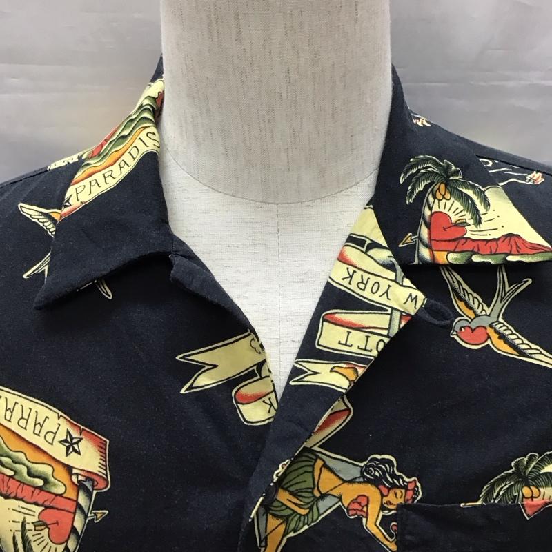 ショット schott シャツ、ブラウス 半袖 半袖シャツ カラーシャツ 半袖カットソー プリントシャツ M プリント マルチカラー / マルチカラー /  メンズ USED 古着 中古 10116575