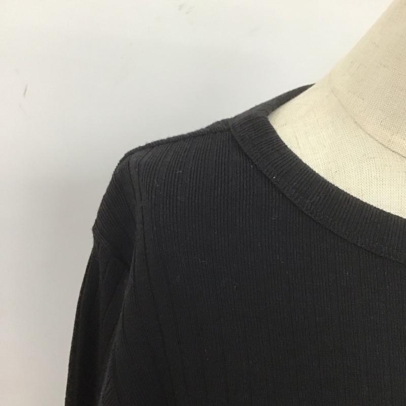 ローリーズファーム LOWRYS FARM ワンピース ロングスカート LF722014CF イソザイドッキングワンピース 長袖 FREE 無地 黒 / ブラック /  レディース USED 古着 中古 10106998
