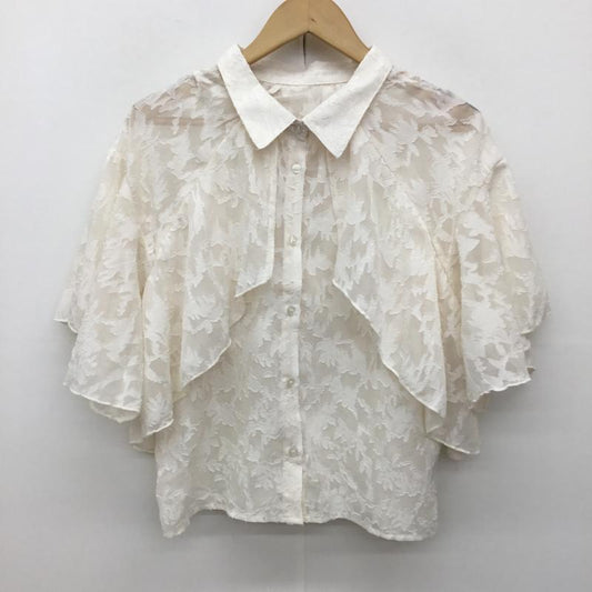 マジェスティックレゴン MAJESTIC LEGON シャツ、ブラウス 半袖 M 花柄 オフホワイト / オフホワイト /  レディース USED 古着 中古 10137596