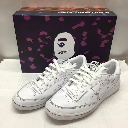 アベイシングエイプ A BATHING APE スニーカー スニーカー Q47367 Reebok BAPE CLUB C 85 26cm 箱有 26.0cm ロゴ、文字 白 / ホワイト /  メンズ USED 古着 中古 10107629