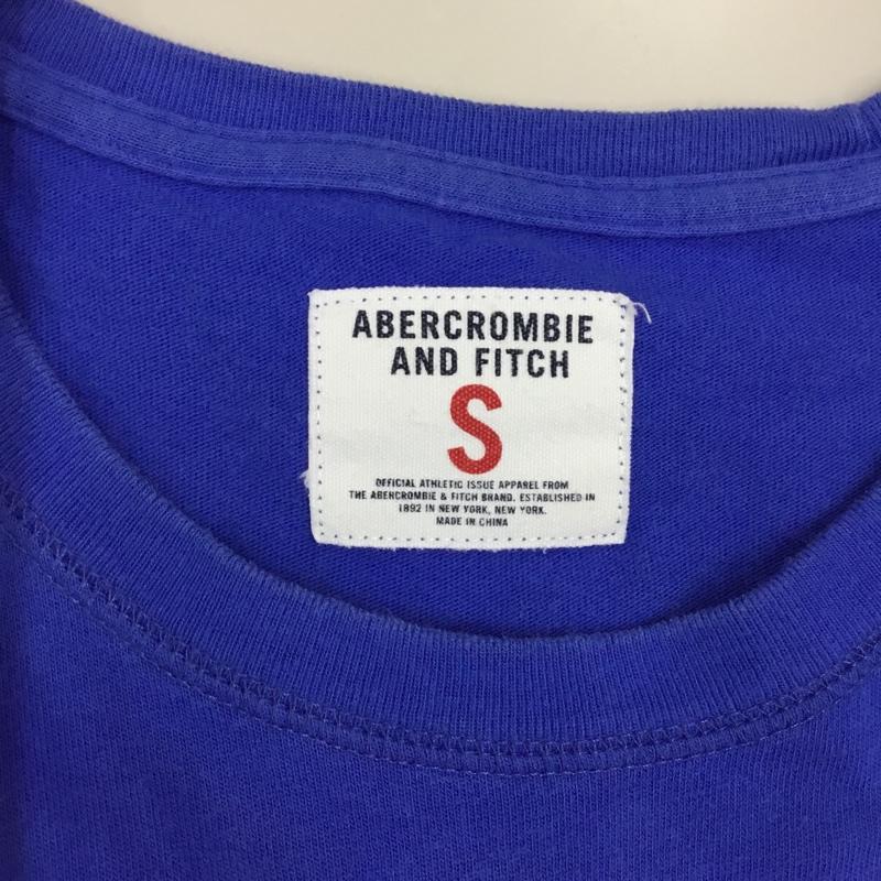 アバクロンビーアンドフィッチ ABERCROMBIE&FITCH Tシャツ 半袖 半袖カットソー プリントTシャツ クルーネックカットソー S ロゴ、文字 青 / ブルー /  メンズ USED 古着 中古 10116703