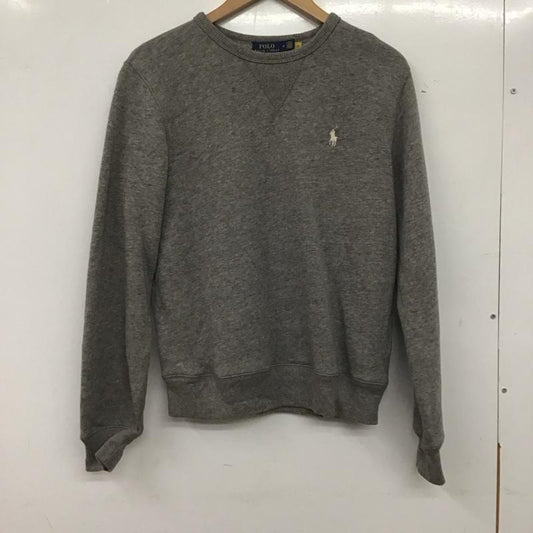 ポロラルフローレン POLO RALPH LAUREN トレーナー 長袖 長袖トレーナー スウェット クルーネック プルオーバー M ロゴ、文字 灰 / グレー /  レディース USED 古着 中古 10138833