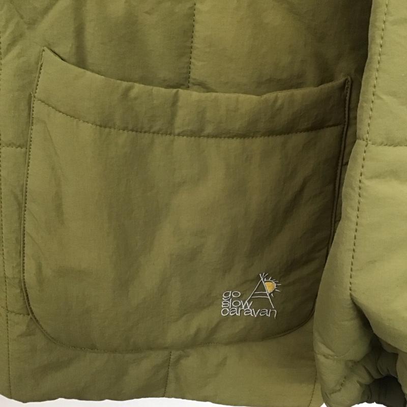 ゴースローキャラバン go slow caravan ジャケット、上着 ジャンパー、ブルゾン カジュアルジャケット アウター パーカー 5 ロゴ、文字 カーキ / カーキ /  メンズ USED 古着 中古 10147598