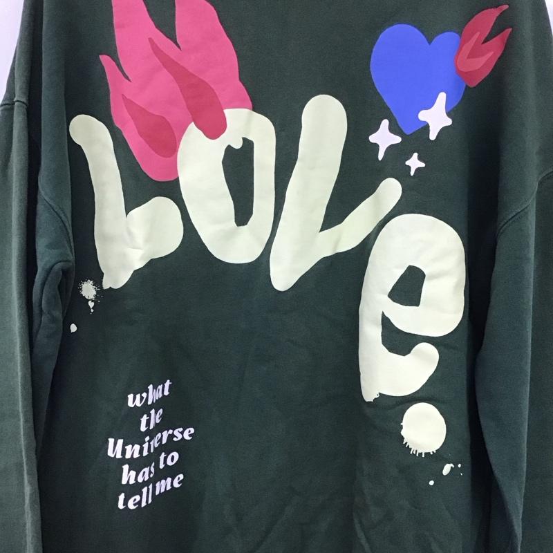 ザラ ZARA トレーナー 長袖 長袖トレーナー スウェット クルーネック プルオーバー M ロゴ、文字 緑 / グリーン /  レディース USED 古着 中古 10144205