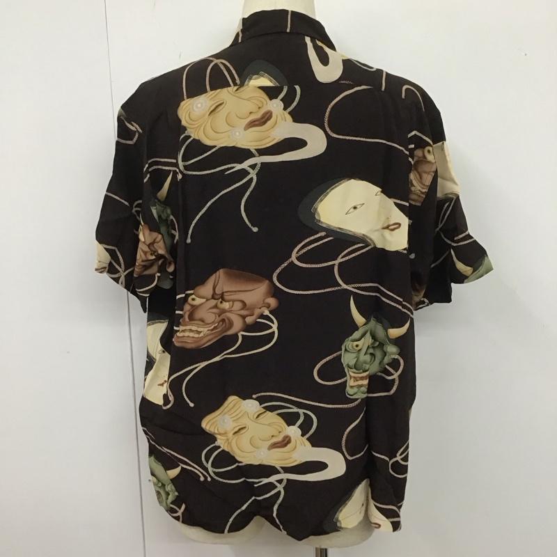 サンサーフ SUN SURF シャツ、ブラウス 半袖 SS36653 Noh Mask 能面 アロハシャツ 箱有 XL 総柄 ダークブラウン / ダークブラウン /  メンズ USED 古着 中古 10107550