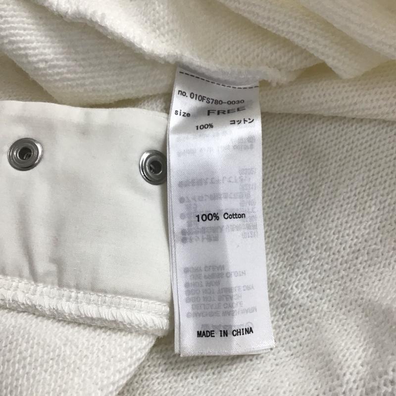 マウジー MOUSSY カーディガン 長袖 010FS780-0030 BUTTON UP CROPPED CD クロップドカーディガン スウェット FREE 無地 白 / ホワイト /  レディース USED 古着 中古 10143813