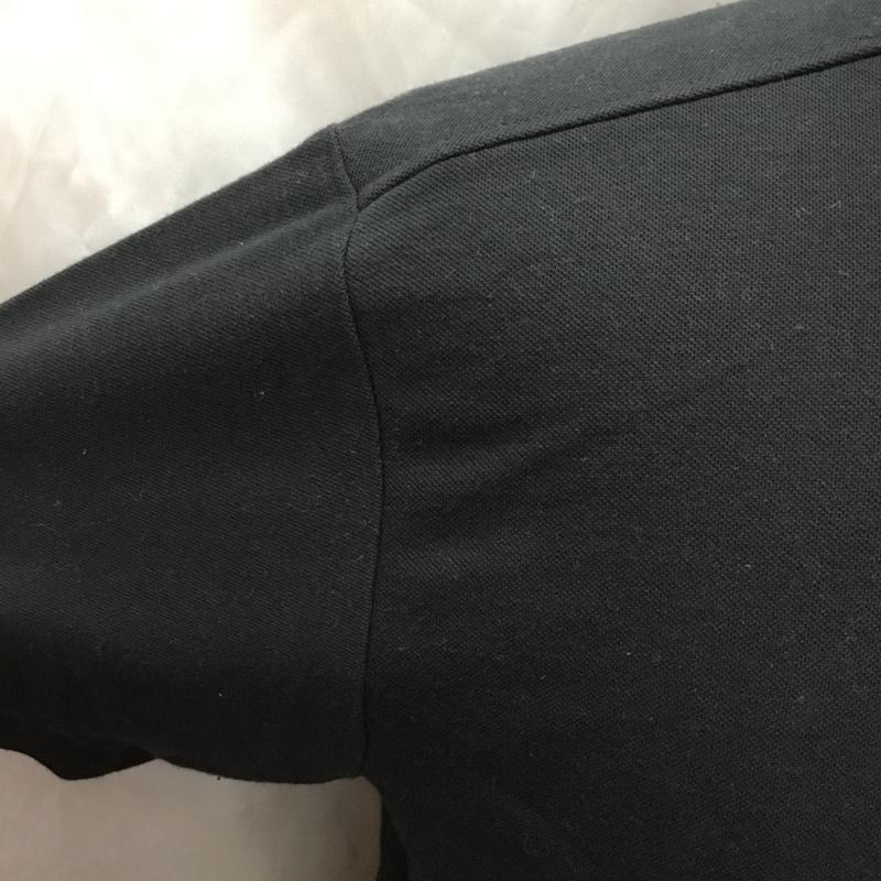 ニューバランス New Balance ポロシャツ 半袖 K584NB449C ハーフジップ L ロゴ、文字 黒 / ブラック /  メンズ USED 古着 中古 10115541