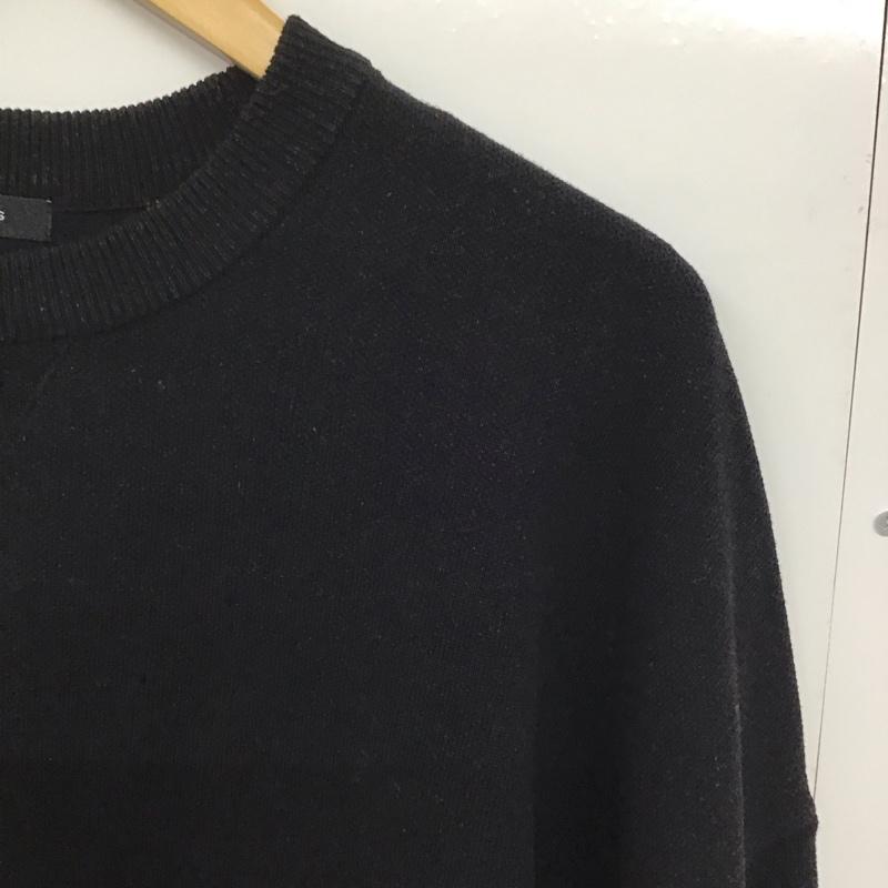 ジーナシス JEANASIS トレーナー 長袖 js064131mw 12G Wジャガードボリュームスリーブスウェット FREE 無地 黒 / ブラック /  レディース USED 古着 中古 10143423