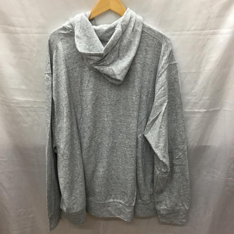 ユニクロ UNIQLO パーカー 長袖 341-414352 エアリズムUVカットフルジップパーカ タグ付き 4XL 無地 灰 / グレー /  メンズ USED 古着 中古 10118978