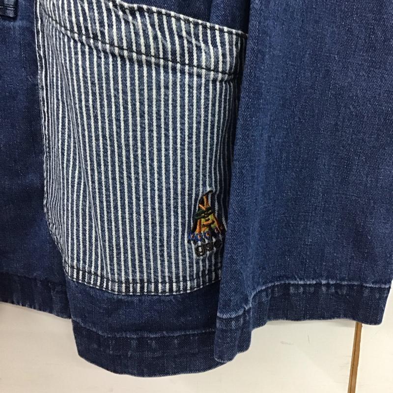ゴースローキャラバン go slow caravan ジャケット、上着 ジャケット、ブレザー 336604 チャイナシャツJKT デニムジャケット 3 ワンポイント 青 / ブルー /  メンズ USED 古着 中古 10144006