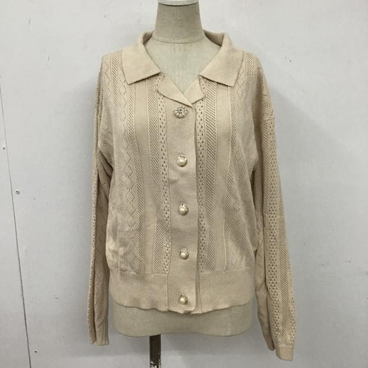 マジェスティックレゴン MAJESTIC LEGON カーディガン 長袖 M 無地 ベージュ / ベージュ /  レディース USED 古着 中古 10105765