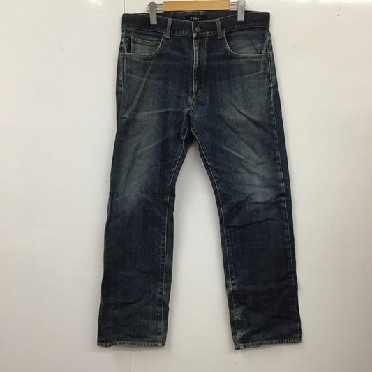 トミー TOMMY パンツ デニム、ジーンズ 214-711532-050 ストレートパンツ L 無地 青 / ブルー /  メンズ USED 古着 中古 10122163