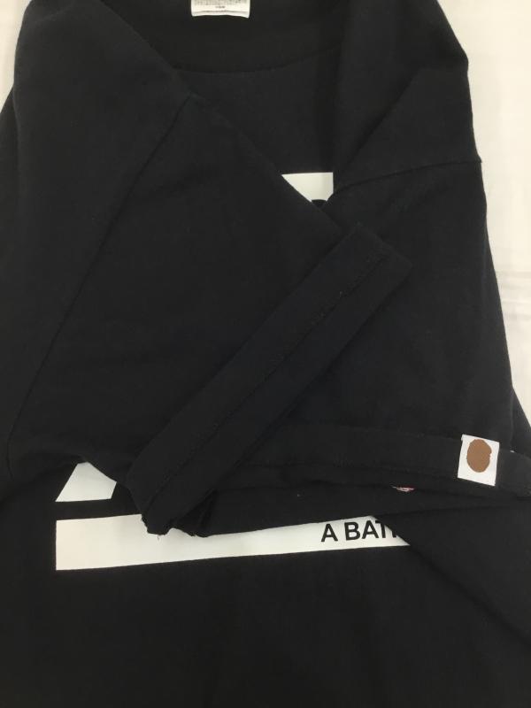 アベイシングエイプ A BATHING APE Tシャツ 半袖 L プリント 黒 / ブラック /  メンズ USED 古着 中古 10110113