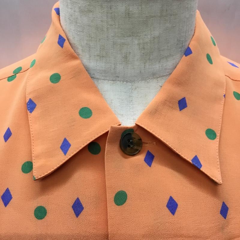 サンタフェ SANTAFE シャツ、ブラウス 長袖 3 総柄 橙 / オレンジ /  メンズ USED 古着 中古 10106306