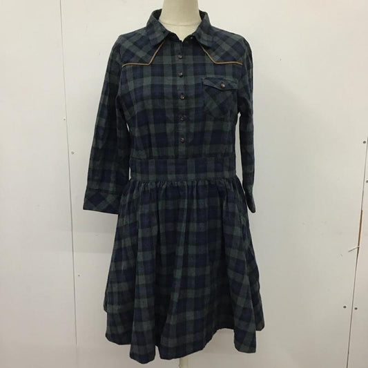 レイビームス Ray BEAMS ワンピース ひざ丈スカート 6326-1415-2747 七分袖 チェック マルチカラー / マルチカラー /  レディース USED 古着 中古 10115345
