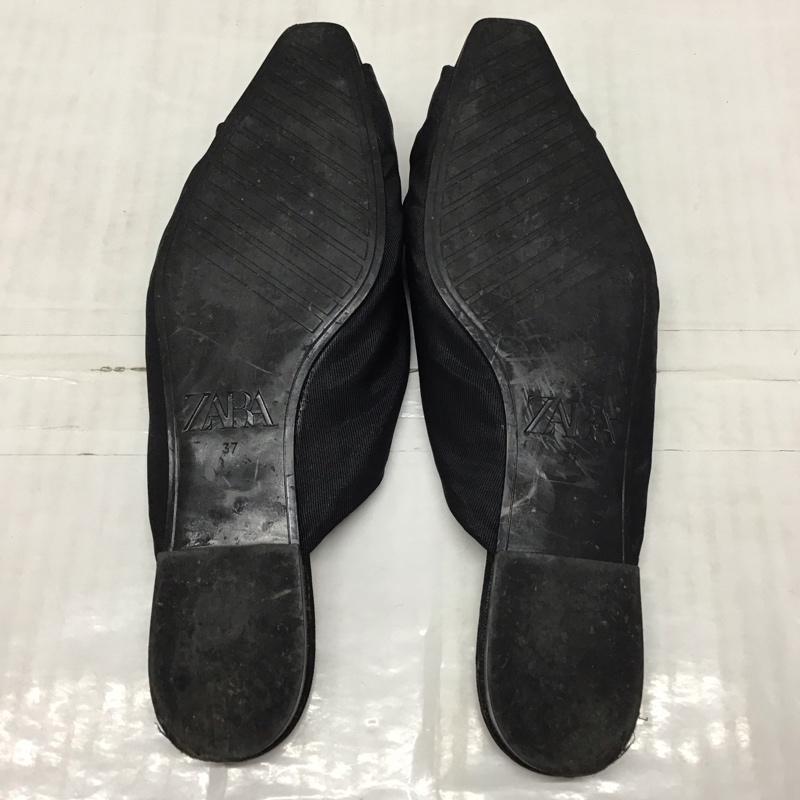 ザラ ZARA ミュール ミュール 7526 001 040 37 無地 黒 / ブラック /  レディース USED 古着 中古 10118413