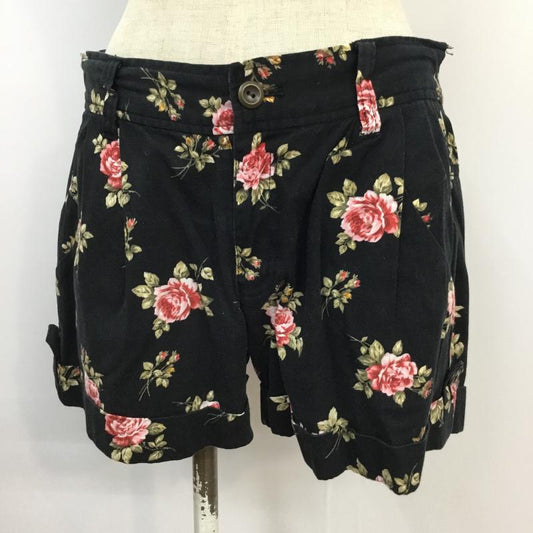 ページボーイ PAGEBOY パンツ ショートパンツ 花柄 総柄 X 花柄 黒 / ブラック /  レディース USED 古着 中古 10044913