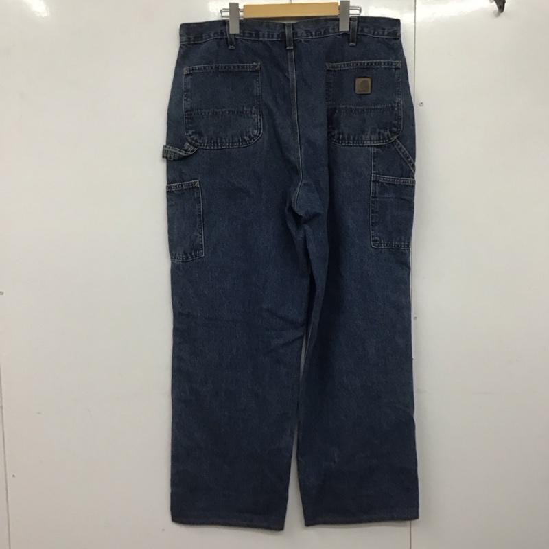 カーハート Carhartt パンツ デニム、ジーンズ デニムパンツ ワイドパンツ カジュアルパンツ 38 無地 インディゴ / インディゴ /  メンズ USED 古着 中古 10142625