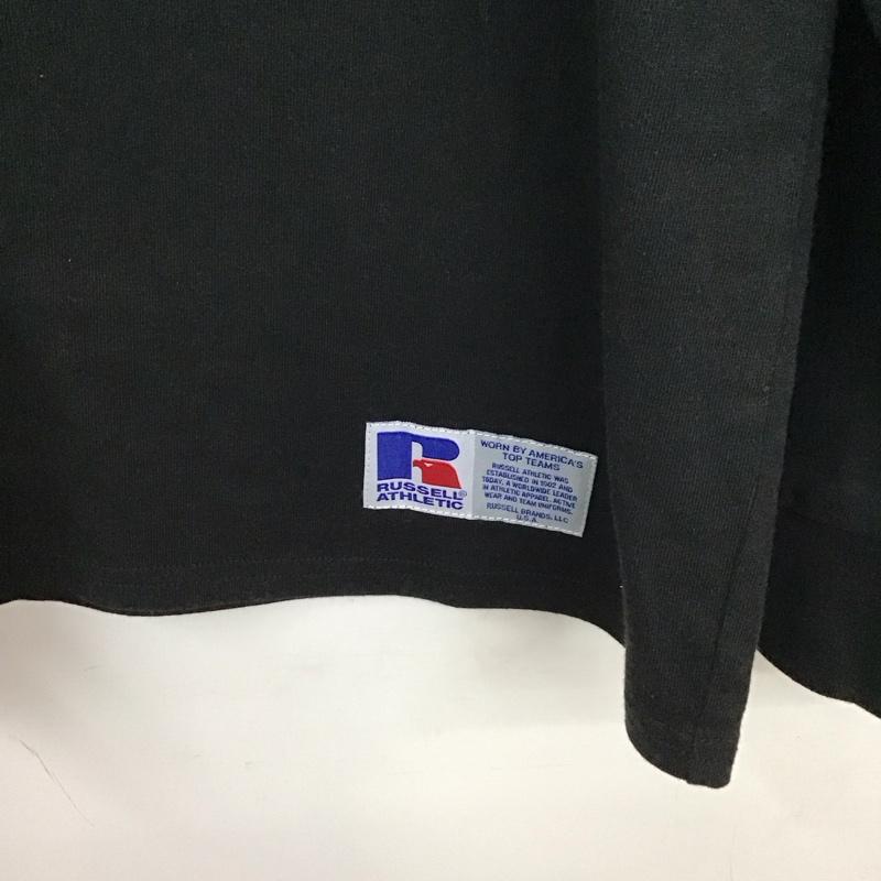 ラッセル RUSSELL カットソー 長袖 長袖カットソー プリントカットソー クルーネック FREE ロゴ、文字 黒 / ブラック /  メンズ USED 古着 中古 10130700