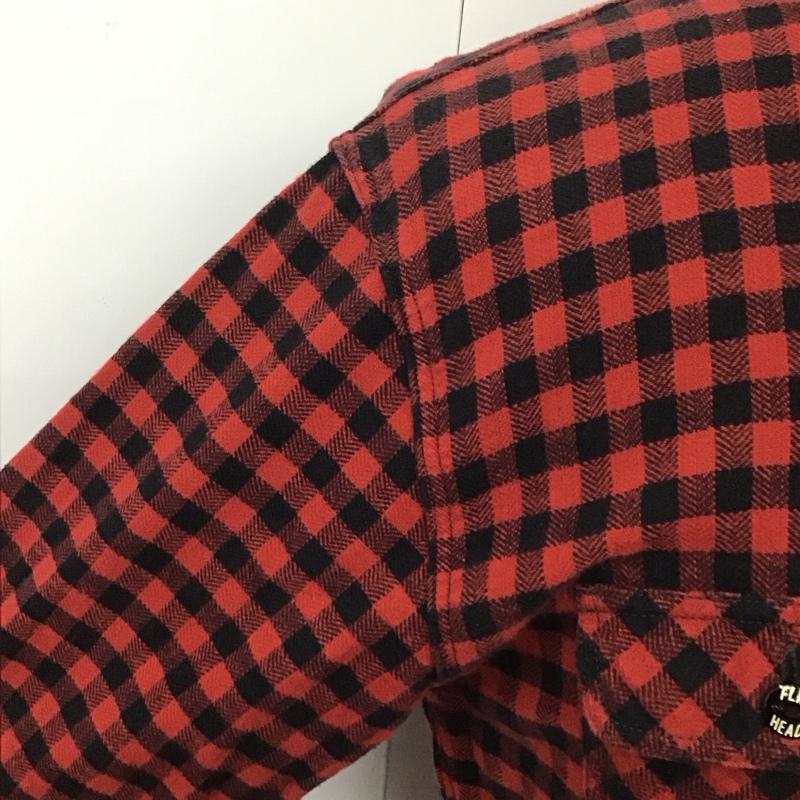 フラットヘッド The Flat Head シャツ、ブラウス 長袖 長袖シャツ 38 チェック 黒 / ブラック / X 赤 / レッド /  メンズ USED 古着 中古 10107794