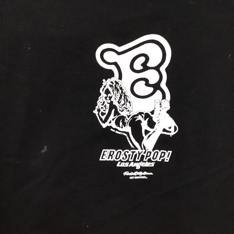 エロスティカ EROSTiKA Tシャツ 半袖 クルーネック コットン XL プリント 黒 / ブラック /  メンズ USED 古着 中古 10123378