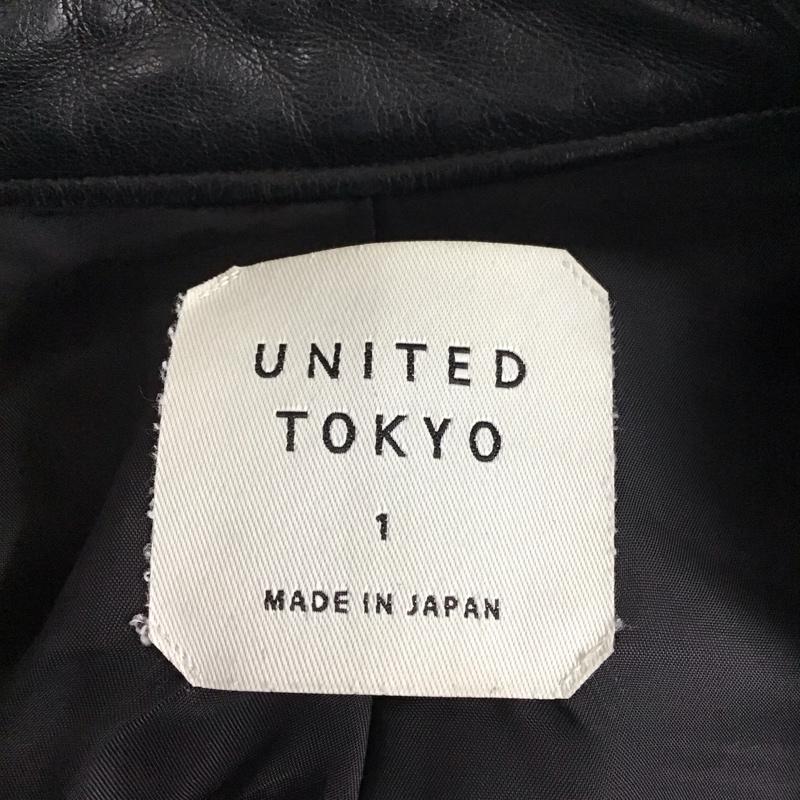 ユナイテッドトウキョウ UNITED TOKYO ジャケット、上着 ジャケット、ブレザー 406352002 シングルライダースジャケット アウター ジップアップジャケット 1 無地 黒 / ブラック /  メンズ USED 古着 中古 10118986