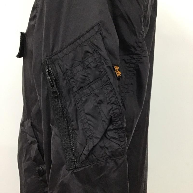 アルファインダストリー Alpha Industries ジャケット、上着 ジャンパー、ブルゾン ジップアップジャケット ジャンパー ジャケット カジュアルジャケット アウター M ロゴ、文字 黒 / ブラック /  メンズ USED 古着 中古 10119522