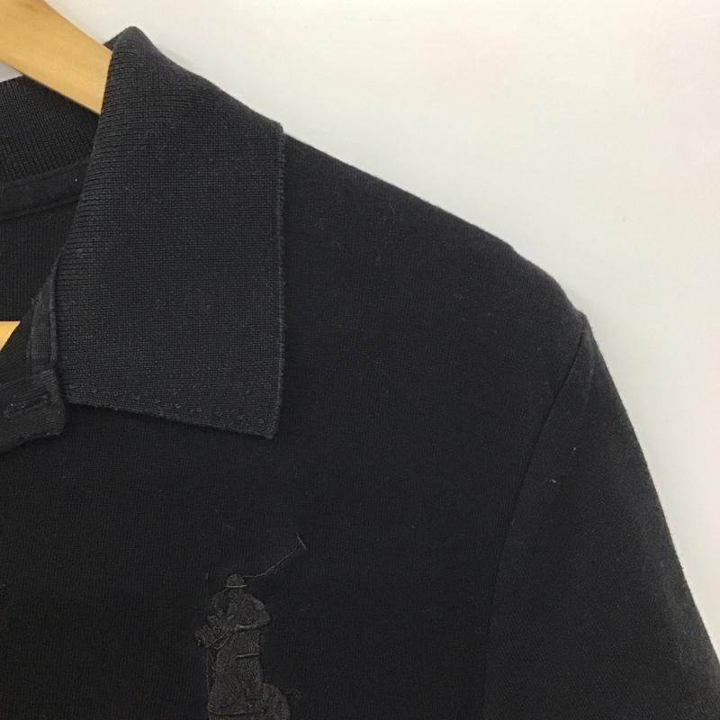 ラルフローレン RALPHLAUREN ポロシャツ 半袖 L 無地 黒 / ブラック /  レディース USED 古着 中古 10133208