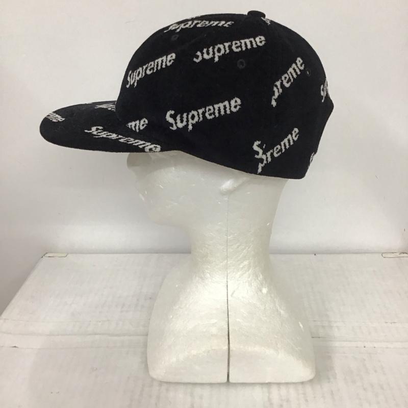 シュプリーム Supreme 帽子 キャップ Velour Diagonal Logo 6Panel 総柄 黒 / ブラック /  メンズ USED 古着 中古 10111528