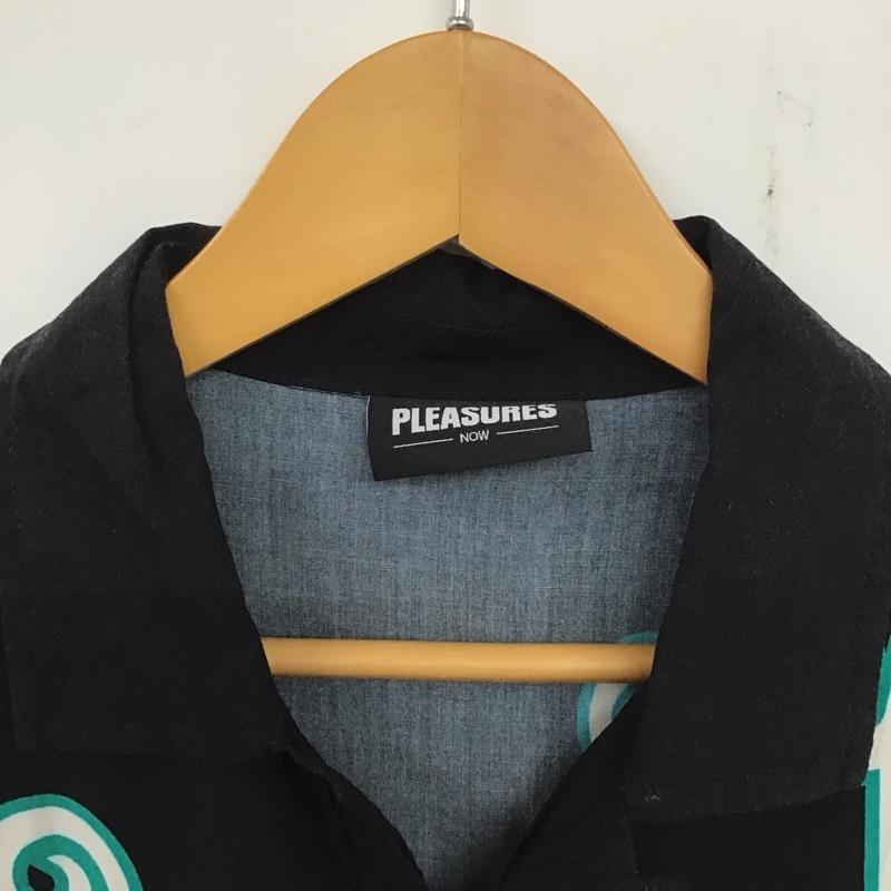 プレジャー PLEASURES シャツ、ブラウス 半袖 半袖シャツ プリントシャツ 柄シャツ S プリント 黒 / ブラック /  メンズ USED 古着 中古 10136824