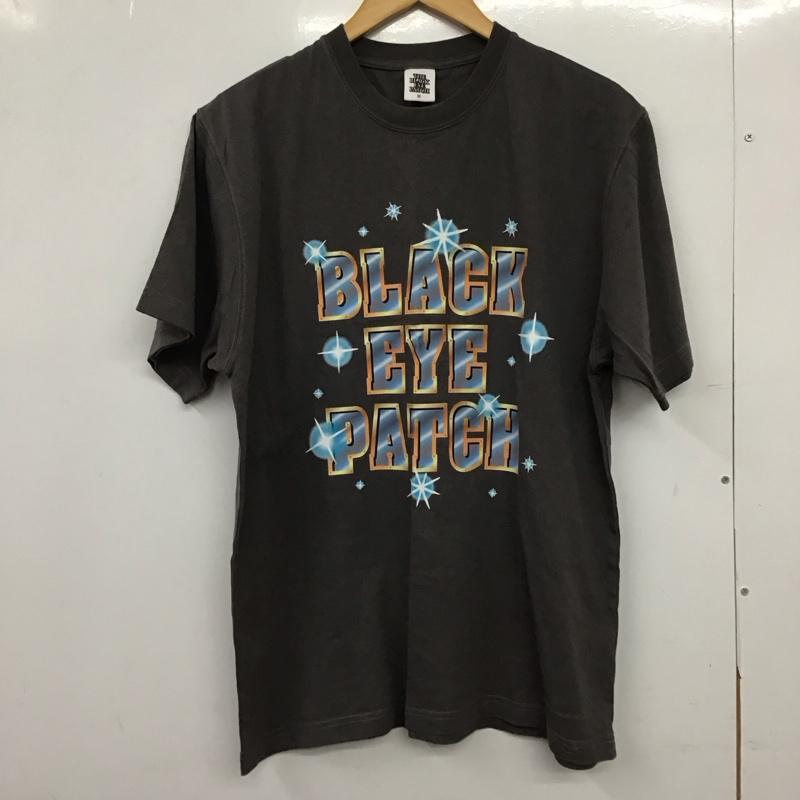 ブラックアイパッチ Black eye patch Tシャツ 半袖 半袖カットソー プリントTシャツ クルーネックカットソー M ロゴ、文字 ダークグレー / ダークグレー /  メンズ USED 古着 中古 10149973