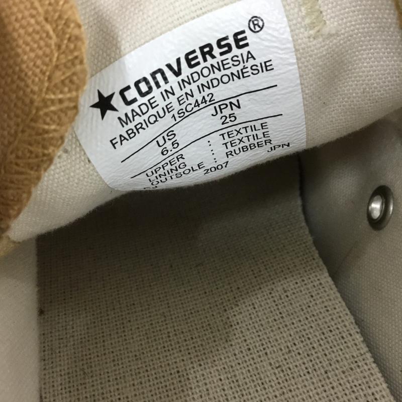 コンバース CONVERSE スニーカー スニーカー 1SC442 ALL STAR US COLORS OX 25cm 25.0cm ロゴ、文字 ベージュ / ベージュ /  レディース USED 古着 中古 10132027