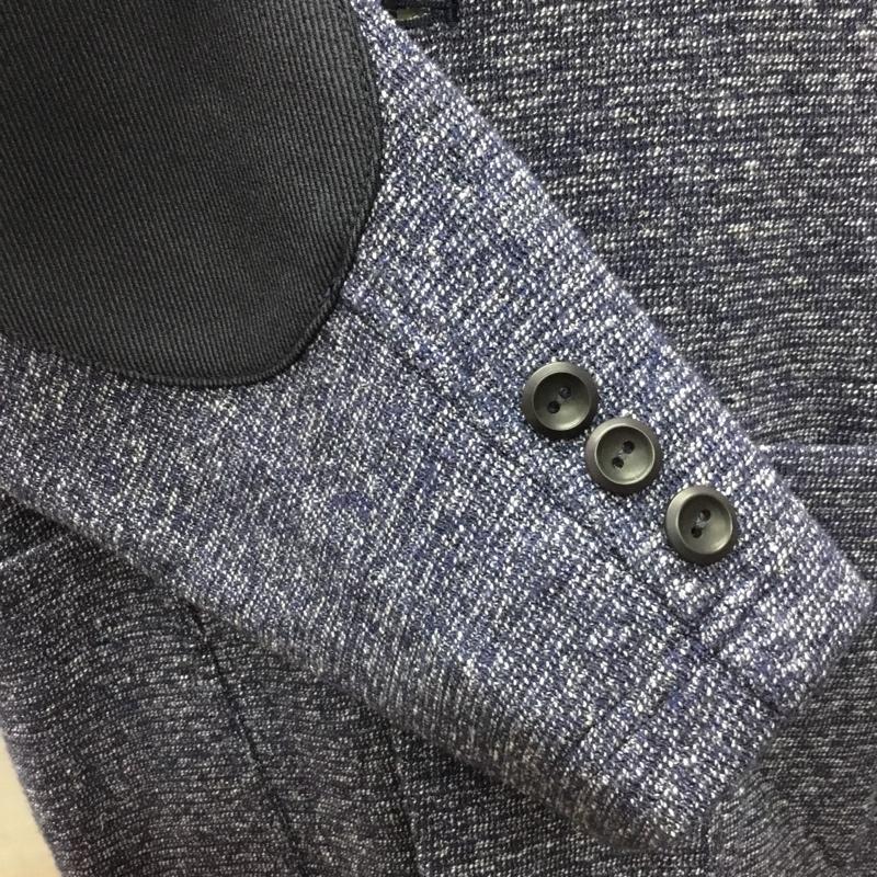 コムデギャルソン・ジュンヤワタナベマン COMME des GARCONS JUNYA WATANABE MAN ジャケット、上着 ジャケット、ブレザー ws-j014 2017SSエルボーパッチジャケット 長袖ジャケット アウター S 無地 紺 / ネイビー /  メンズ USED 古着 中古 10116140
