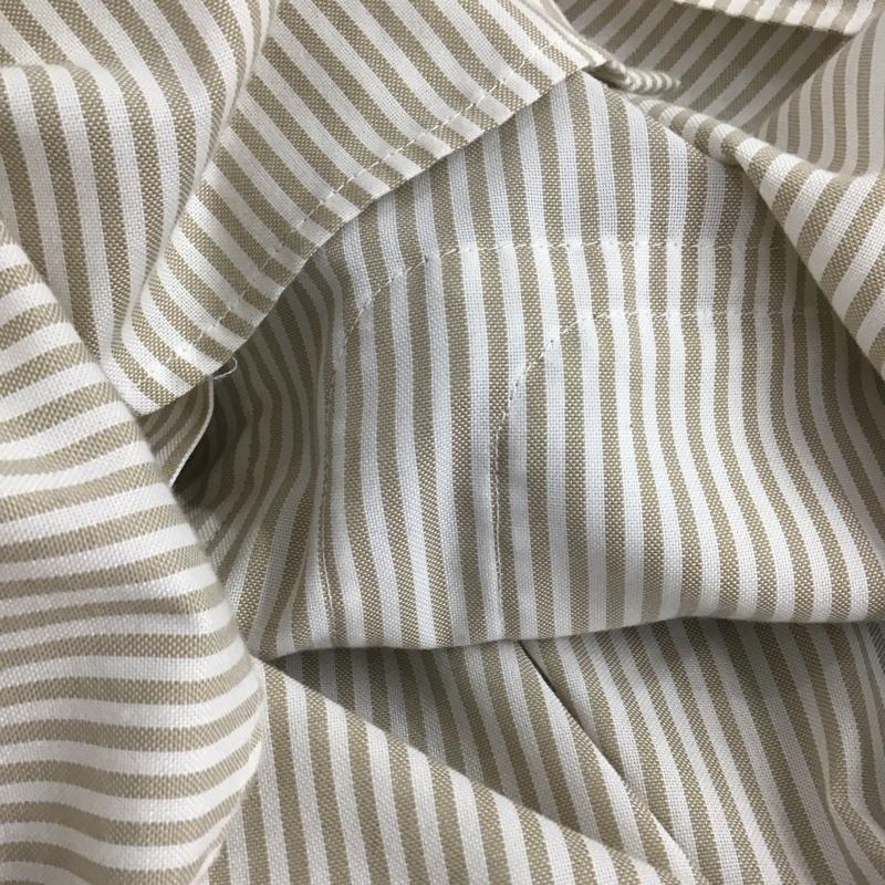 ダイワ ピアサーティナイン DAIWA PIER39 シャツ、ブラウス 長袖 長袖シャツ ストライプシャツ カラーシャツ ボタンダウンシャツ M ストライプ 白 / ホワイト / X ベージュ / ベージュ /  メンズ USED 古着 中古 10142975