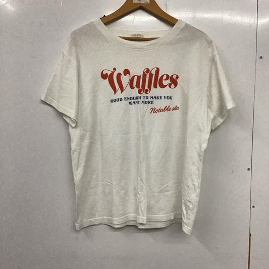フリークスストア FREAK S STORE Tシャツ 半袖 半袖カットソー プリントTシャツ クルーネックカットソー FREE ロゴ、文字 白 / ホワイト /  レディース USED 古着 中古 10136766