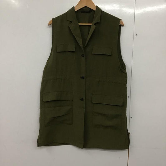 カスタネ Kastane ベスト ベスト ノースリーブベスト フロントボタン FREE 無地 カーキ / カーキ /  レディース USED 古着 中古 10143833