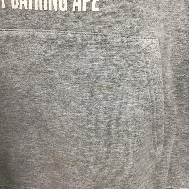 アベイシングエイプ A BATHING APE パーカー 長袖 長袖パーカー プルオーバーパーカー スウェット M プリント 灰 / グレー /  メンズ USED 古着 中古 10147864