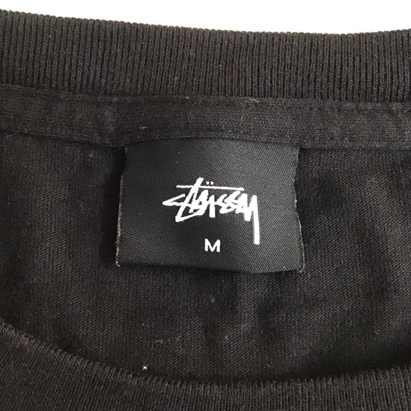 ステューシー STUSSY カットソー 長袖 長袖カットソー クルーネックカットソー ロングスリーブカットソー プリントTシャツ M プリント 黒 / ブラック /  メンズ USED 古着 中古 10119960