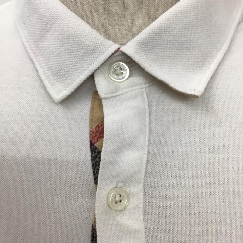 バーバリーロンドン Burberry London ポロシャツ 半袖 A1P28-722-01 胸ポケット LL ワンポイント 白 / ホワイト /  メンズ USED 古着 中古 10111843