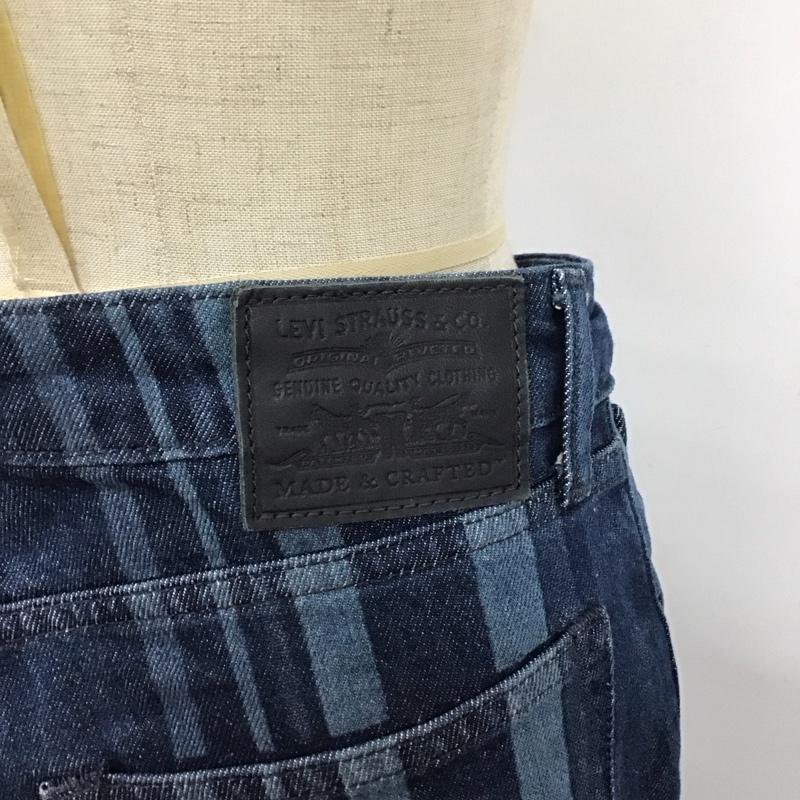 リーバイストラウスアンドコー Levi Strauss & co. パンツ デニム、ジーンズ デニムパンツ スリムパンツ カジュアルパンツ ストライプ インディゴ / インディゴ /  レディース USED 古着 中古 10125161